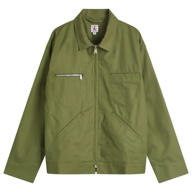 Randy's Garments Men's Service Jacket Olive Cotton Ripstop
