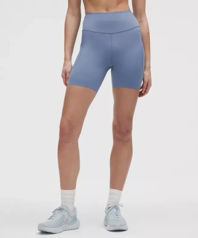 lululemon – Women's Fast and Free High-Rise Shorts 5 Pocket – 6" – Color Blue – Size 0