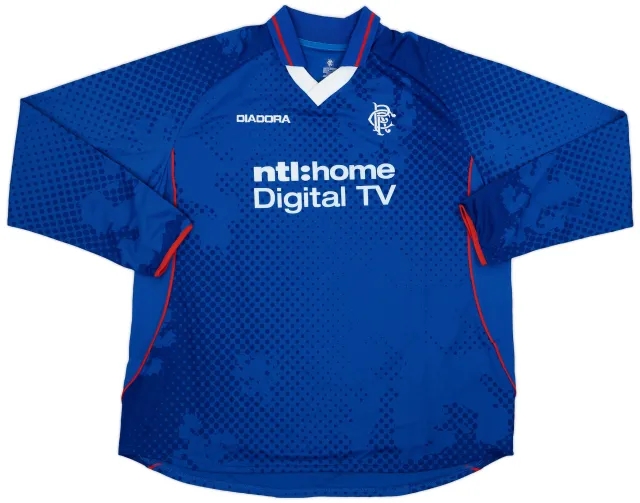 2002-03 Rangers Home L/S Shirt - 9/10 - (XXL)