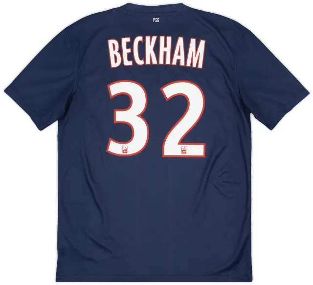 2012-13 Paris Saint-Germain Home Shirt Beckham #32 - 10/10 - (M)