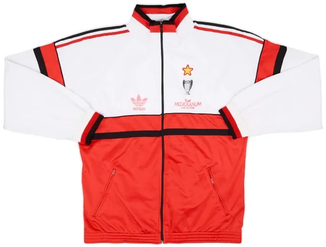1990-92 AC Milan adidas Track Jacket - 6/10 - (XL)