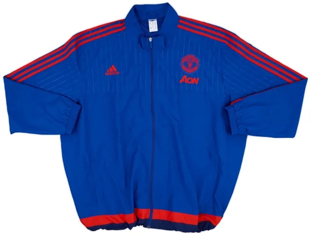 2015-16 Manchester United adidas Track Jacket - 8/10 - (4XL)
