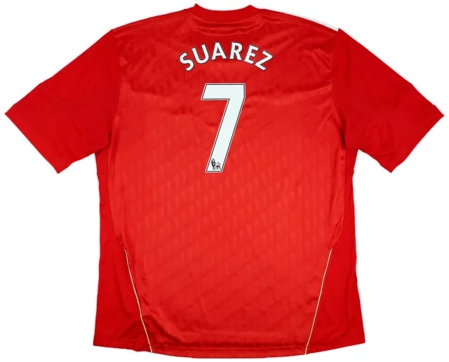 2010-12 Liverpool Home Shirt Suarez #7 - 9/10 - (3XL)