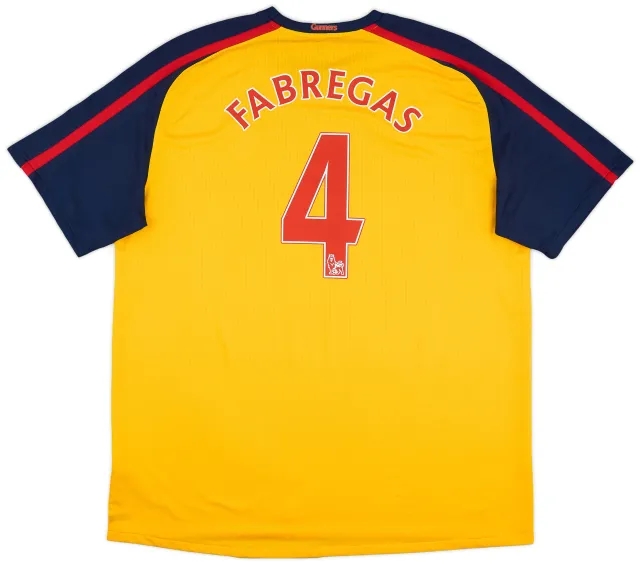 2008-09 Arsenal Away Shirt Fabregas #4 - 9/10 - (XXL)