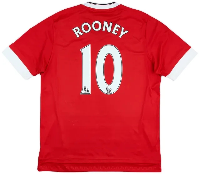 2015-16 Manchester United Home Shirt Rooney #10 - 8/10 - (L)