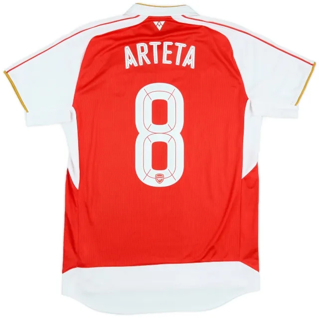 2015-16 Arsenal Home Shirt Arteta #8 - 8/10 - (M)