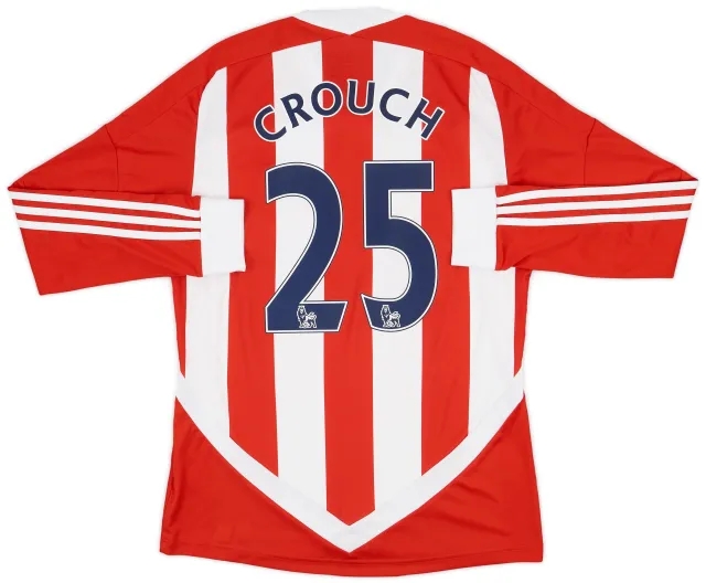 2011-12 Stoke City Home L/S Shirt Crouch #25 - 8/10 - (M)