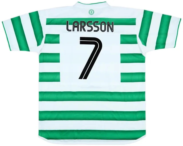 2003-04 Celtic Home Shirt Larsson #7 - 8/10 - (XL)