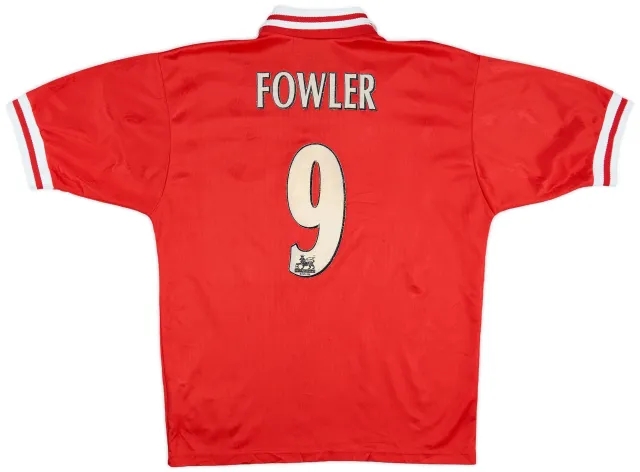 1996-98 Liverpool Home Shirt Fowler #9 - 6/10 - (M)