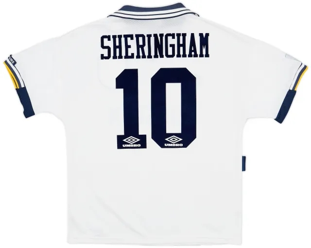 1993-95 Tottenham Home Shirt Sheringham #10 - 8/10 - (L)