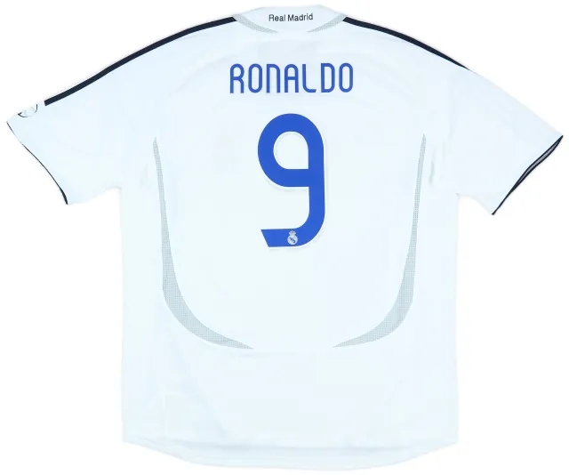 2006-07 Real Madrid Home Shirt Ronaldo #9 - 8/10 - (XL)