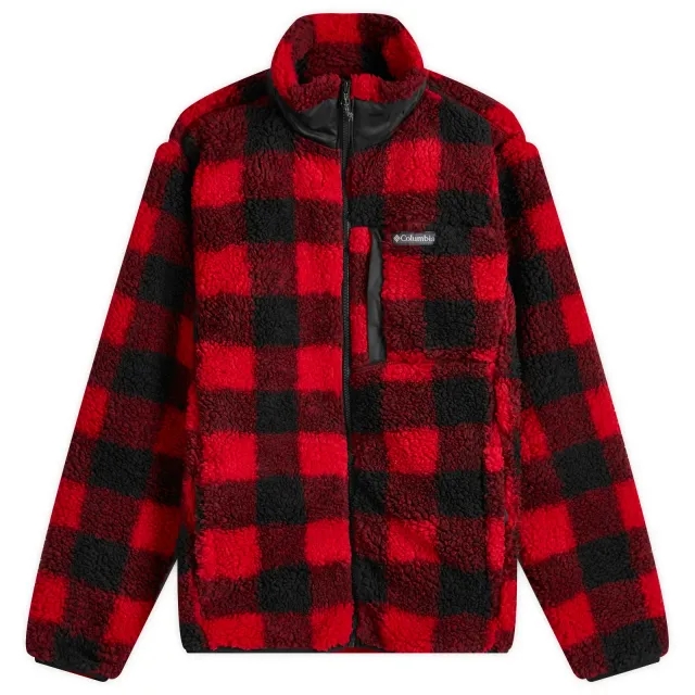 Columbia Men's Winter Pass™ Printed Fleece Mountain Red Check