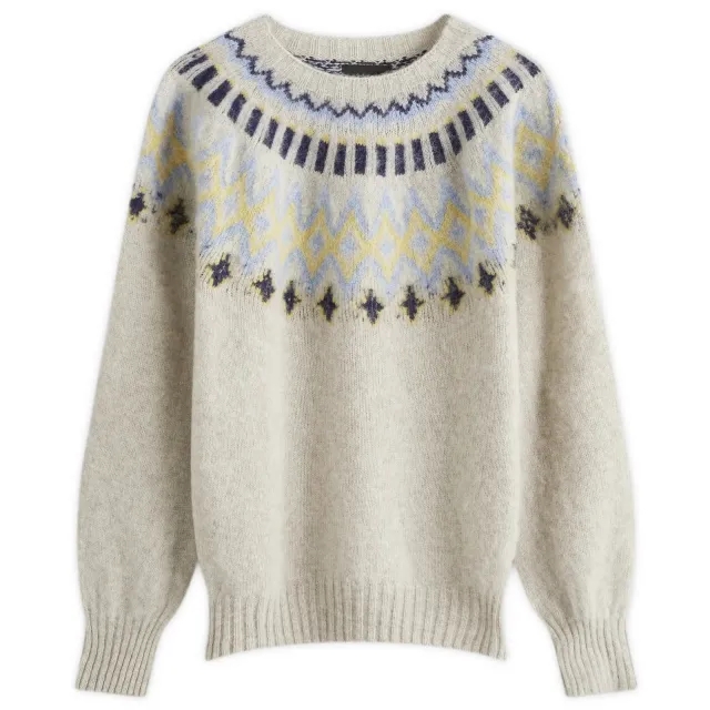 Howlin' Future Fantasy Fair Isle Crew Knit Cosmic Latte