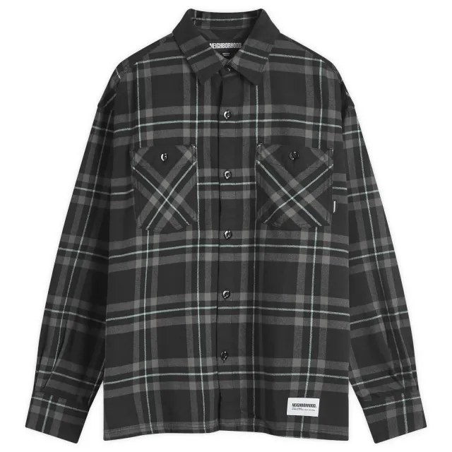 Neighborhood Men's Tartan Check Shirt Black