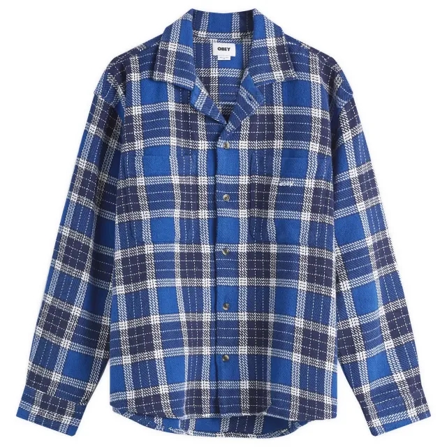 Obey Men's Bigwig Picture Woven Shirt Limoges Multi