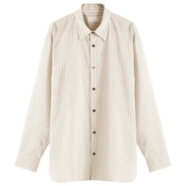 Dries Van Noten Men's Croom Stripe Long Sleeve Shirt Light Grey