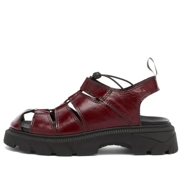 MIISTA Women's Eunice Burgundy Sandal Red
