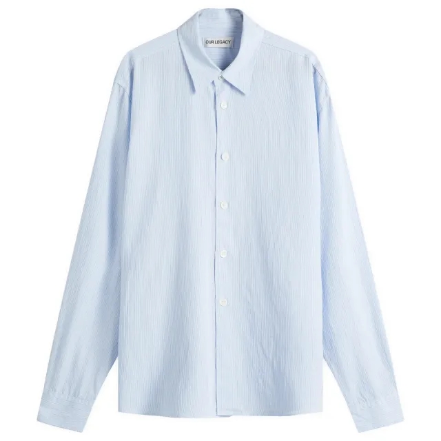 Our Legacy Men's Beyond Shirt Suave Stripe Holiday Viscose