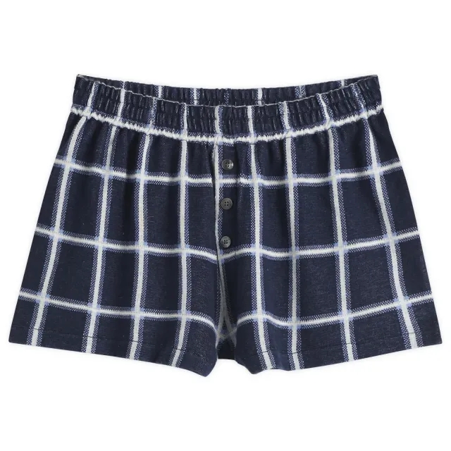 GUEST IN RESIDENCE Women's Picnic Plaid Shorts Midnight Combo