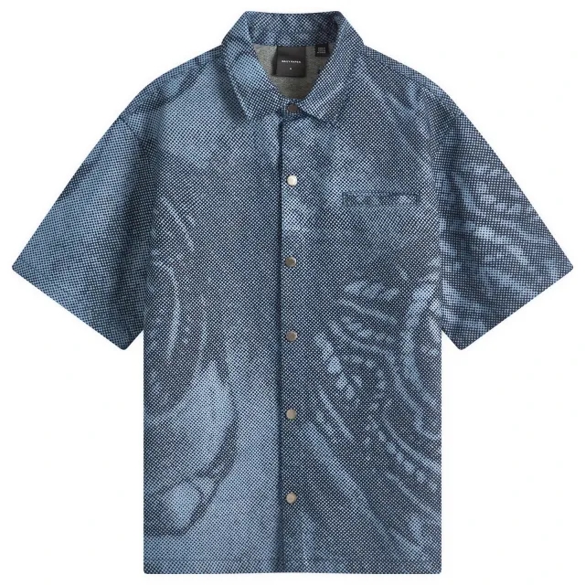 Daily Paper Men's Braids Denim Shirt Multi-Colored