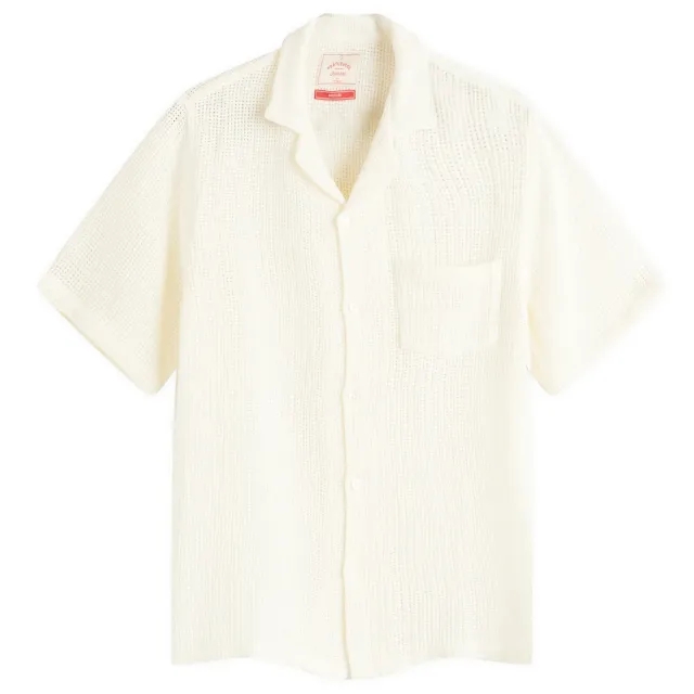 Portuguese Flannel Men's Salva Mesh Vacation Shirt White