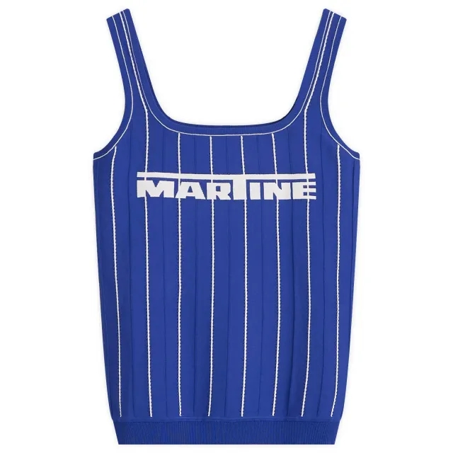 Martine Rose Women's Logo Moto Vest Blue