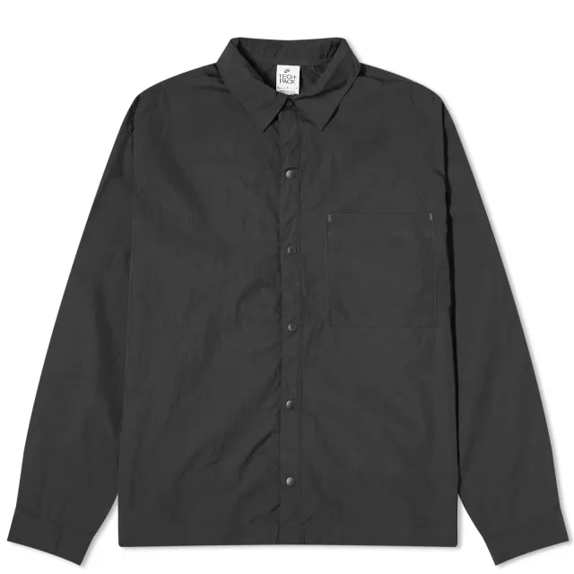 Nike Men's Tech Pack Woven Long Sleeve Shirt Black