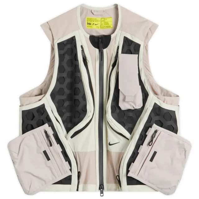 Nike Men's ISPA Modular Pocket Vest Light Bone/Moon Particle/Black
