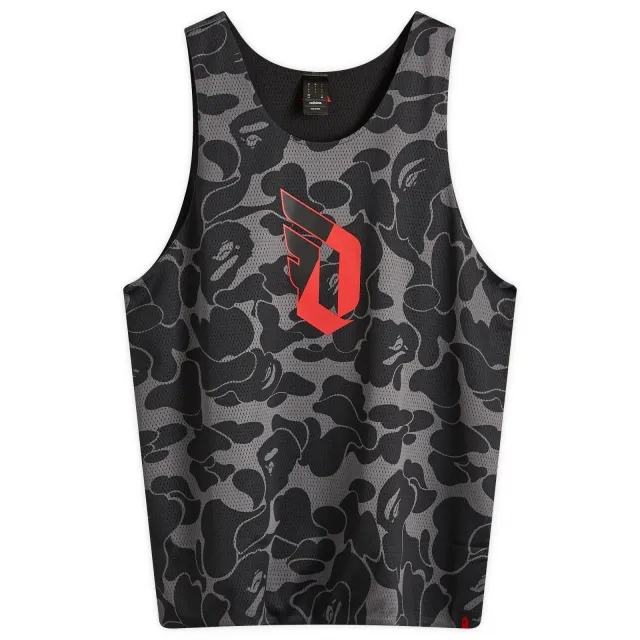 Adidas Bape X Dame 9 Reversible Jersey Carbon