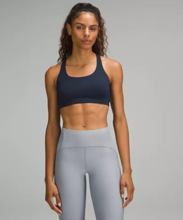 lululemon – Women's Energy Sports Bra Medium Support, B-D Cups – Color Blue – Size 12