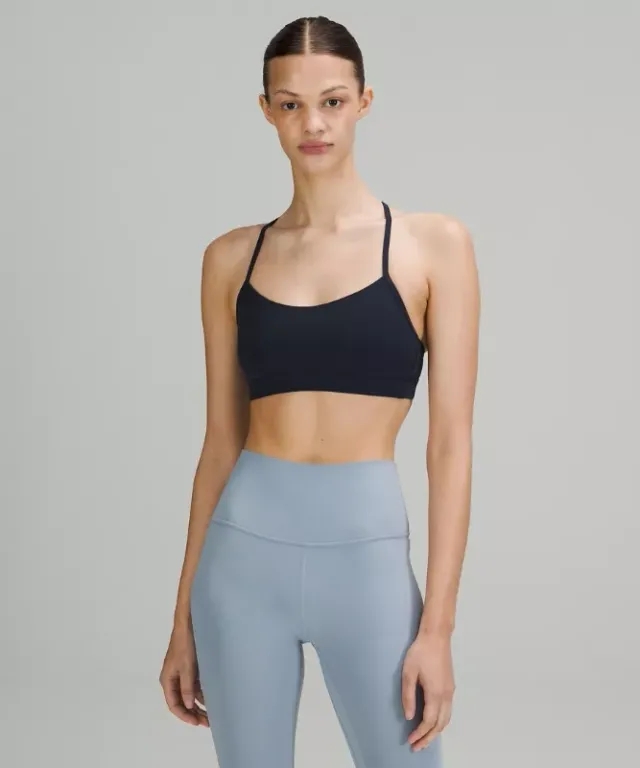 lululemon – Women's Flow Y Sports Bra Nulu Light Support, A-C Cups – Color Blue – Size 10