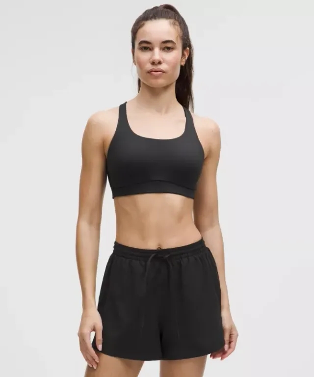 lululemon – Women's Energy Sports Bra Medium Support, B-D Cups Evolve – Color Black – Size XL