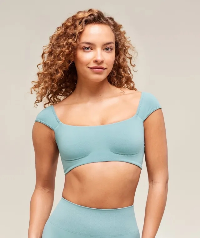  Soft Sculpt Cap Sleeve Bralette - Rest Blue