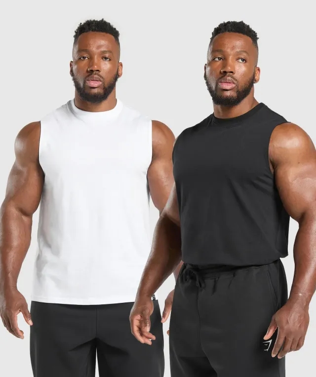  Everyday Tank 2 Pack - White/Black