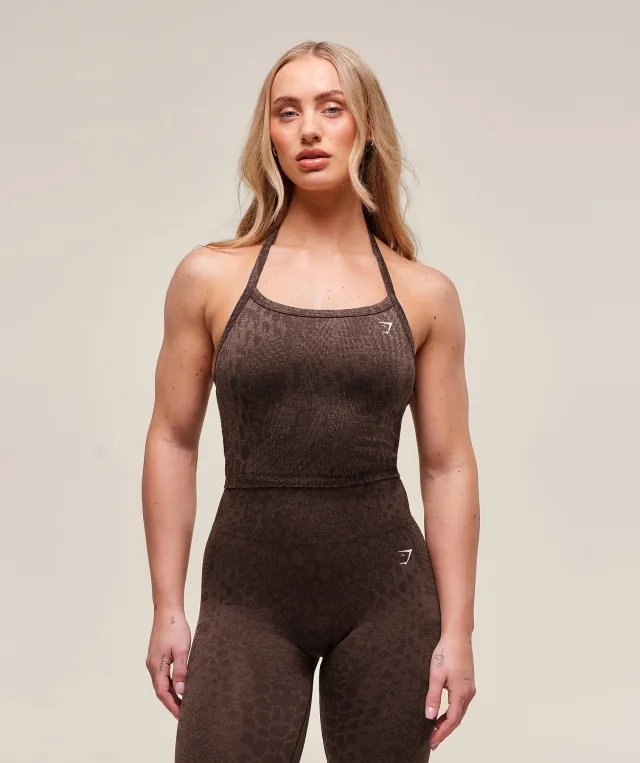  Adapt X Whitney Animal Seamless Midi Tank - Soft Brown/Archive Brown