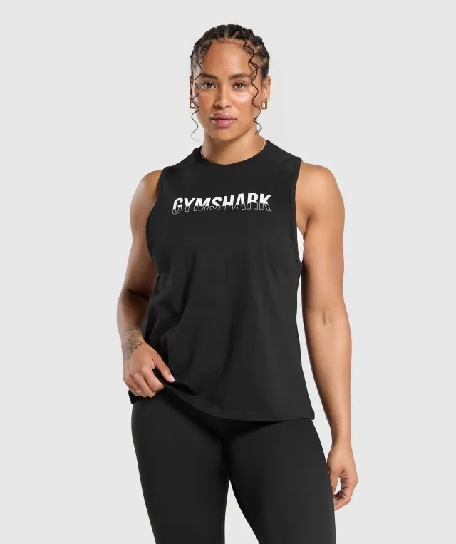  Fraction Tank - Black/White