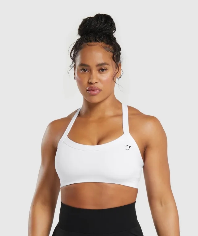  Cotton Lifting Sports Bra - White