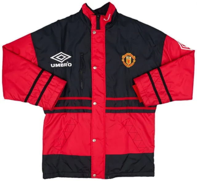 1996-97 Manchester United Umbro Padded Bench Coat - 9/10 - (S)