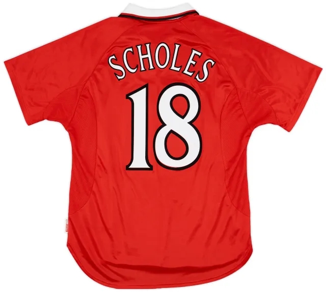 1999-00 Manchester United 'CL Winners' Shirt Scholes #18 - 9/10 - (L)