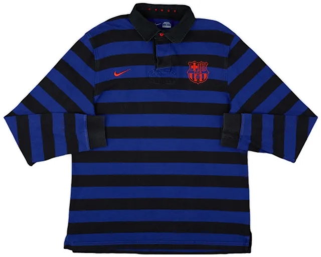 2012-13 Barcelona Nike Rugby Polo L/S Shirt - 9/10 - (L)