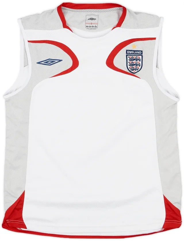 2007-08 England Umbro Training Vest - 8/10 - (L)