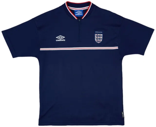 1998-00 England Umbro 1/4 Zip Training Shirt - 7/10 - (M)