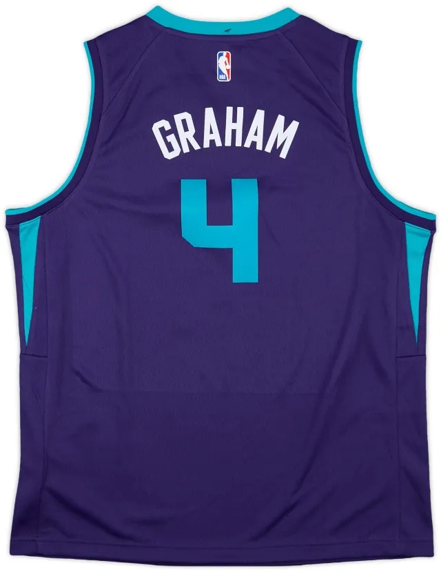 2019-21 Charlotte Hornets Graham #4 Jordan Swingman Alternate Jersey (XL.Boys)