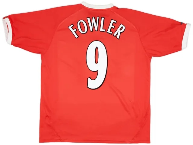 2001-03 Liverpool CL Shirt Fowler #9 - 7/10 - (XL)