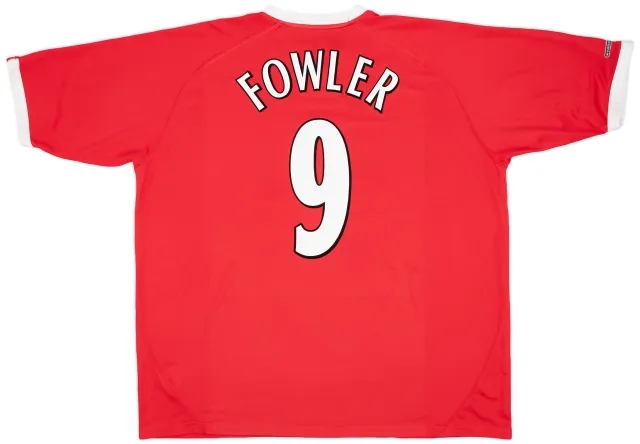 2001-03 Liverpool CL Shirt Fowler #9 - 8/10 - (XXL)
