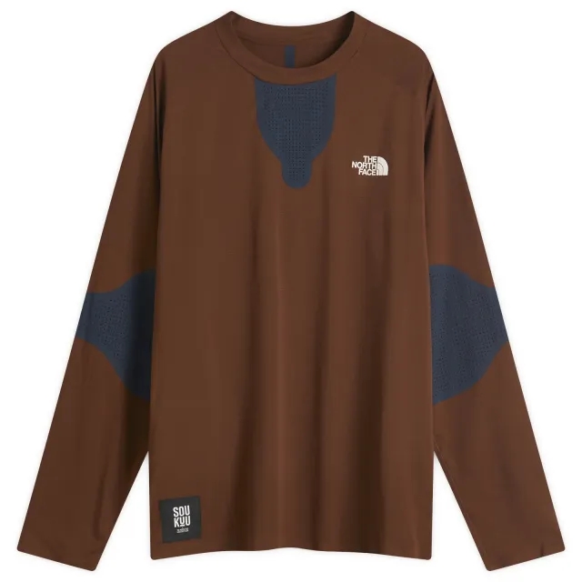 The North Face Men's x Soukuu Hike Perforated Long Sleeve Top Urban Navy/Potting Soil