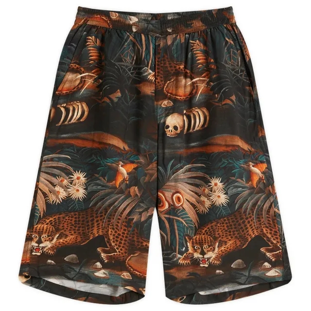 Endless Joy Men's Leopard Jungle Shorts Multi