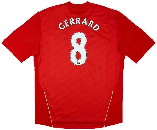 2010-12 Liverpool Home Shirt Gerrard #8 - 9/10 - (XXL)