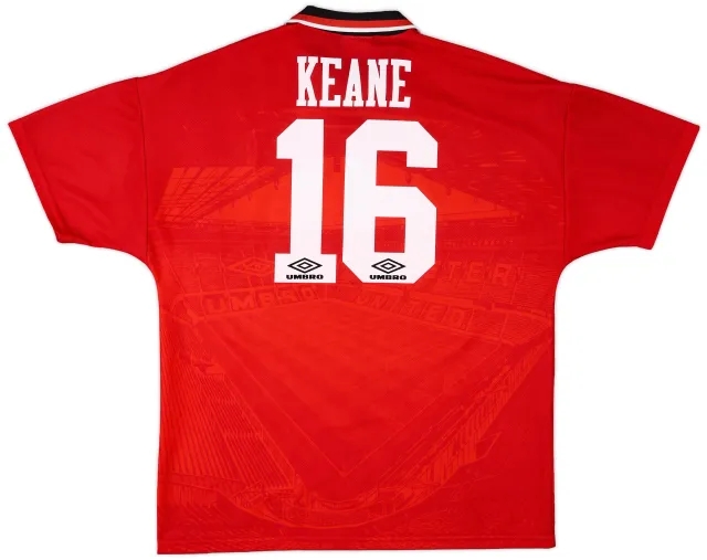 1994-96 Manchester United Home Shirt Keane #16 - 10/10 - (XL)