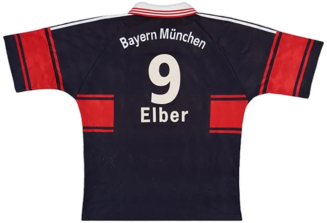 1997-99 Bayern Munich Home Shirt Elber #9 - 6/10 - (L)